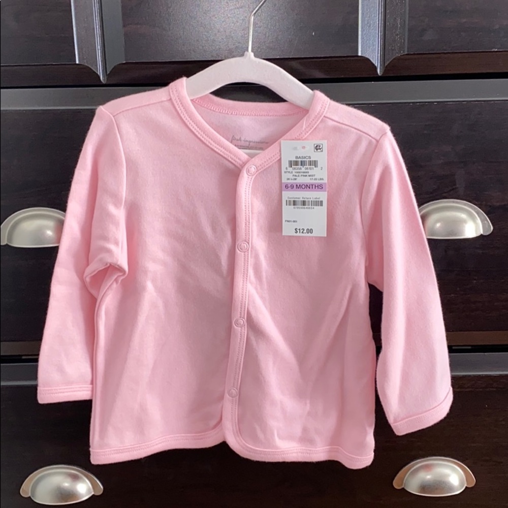 First Impressions pink cardigan 6/9 months